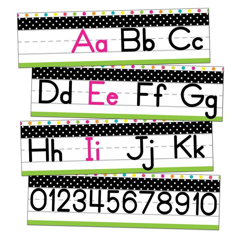  Simply Stylish Tropical Alphabet Line : Manuscript Mini Bulletin Board Set