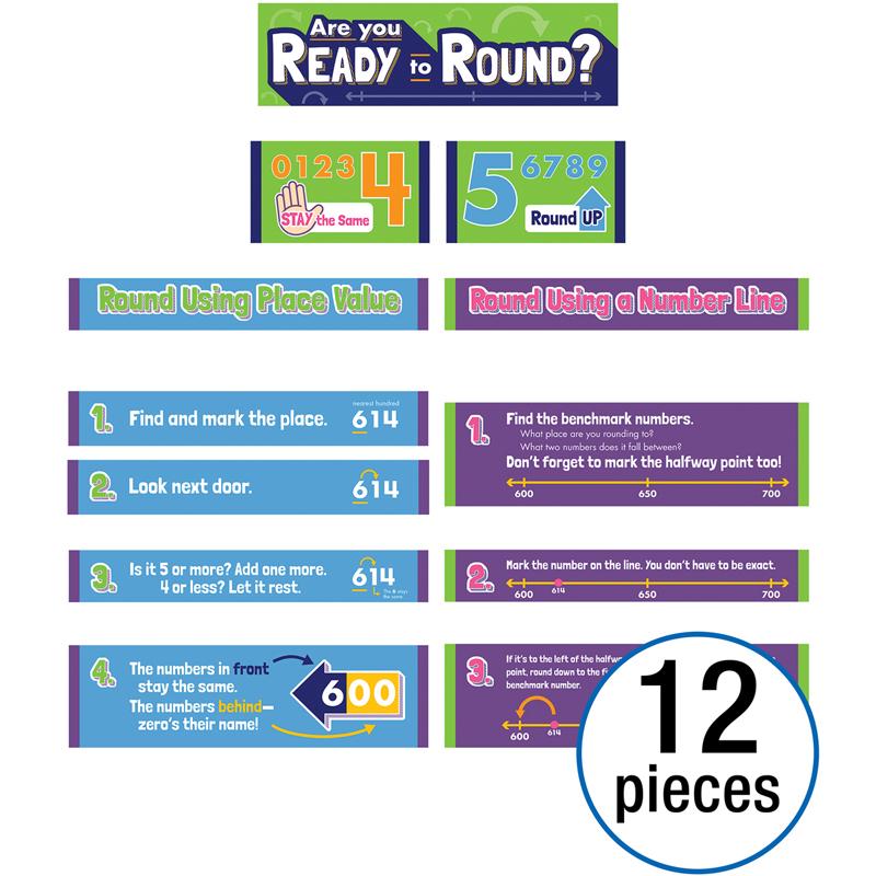Rounding Numbers Mini Bulletin Board Set, Grade 2-5