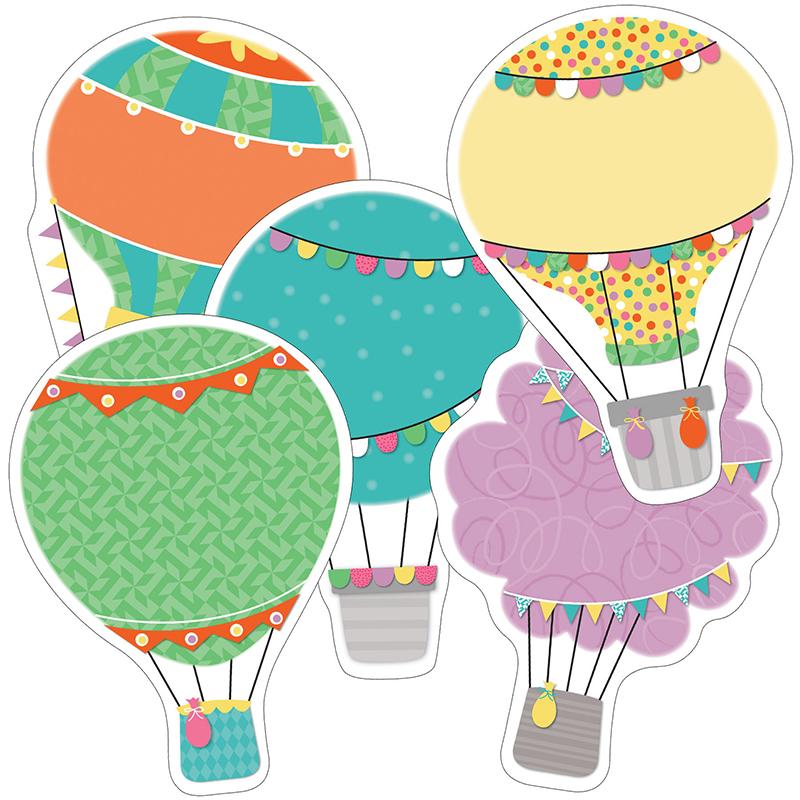  Up And Away Hot Air Balloons Cut- Outs, Pack Of 36