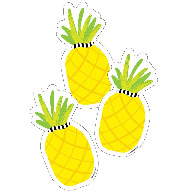  Simply Stylish Tropical Pineapple Cut- Outs, Pack Of 36