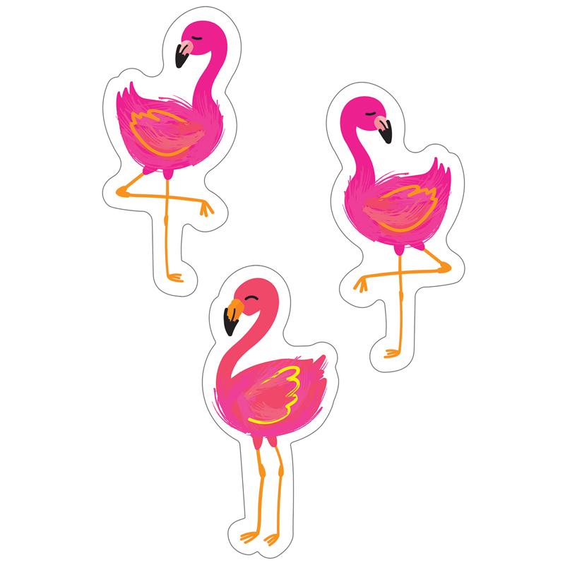  Simply Stylish Tropical Flamingos Cut- Outs, Pack Of 36