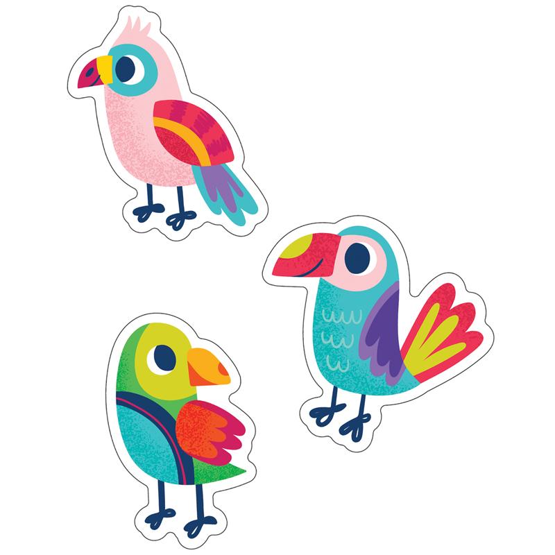  One World Parrots Cut- Outs, Pack Of 36