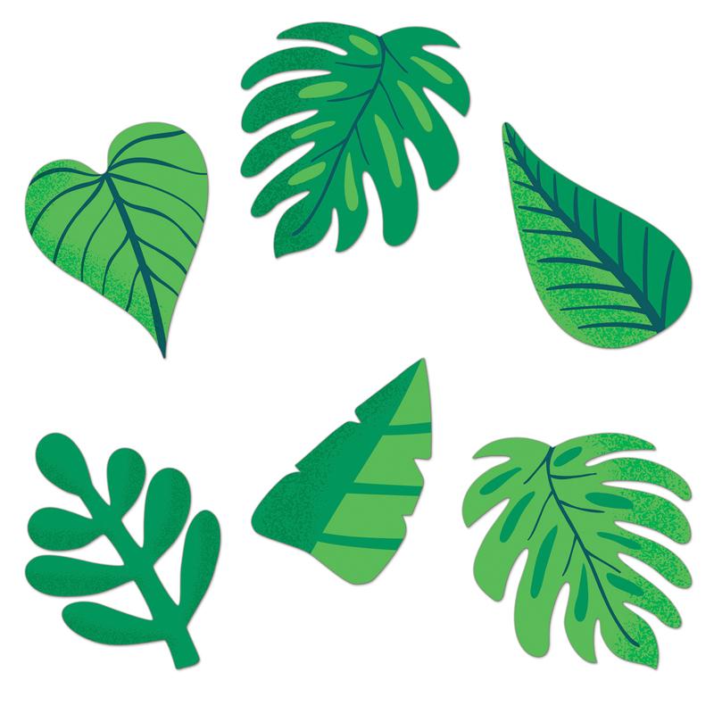 One World Tropical Leaves Cut- Outs, Pack Of 36