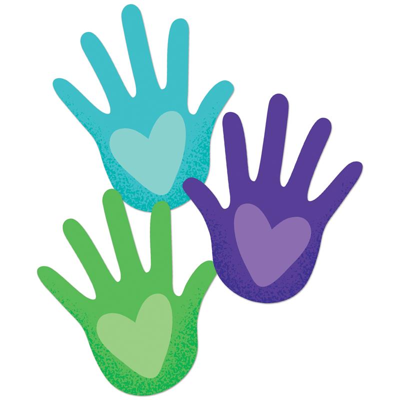  One World Hands With Hearts Cut- Outs, Pack Of 36