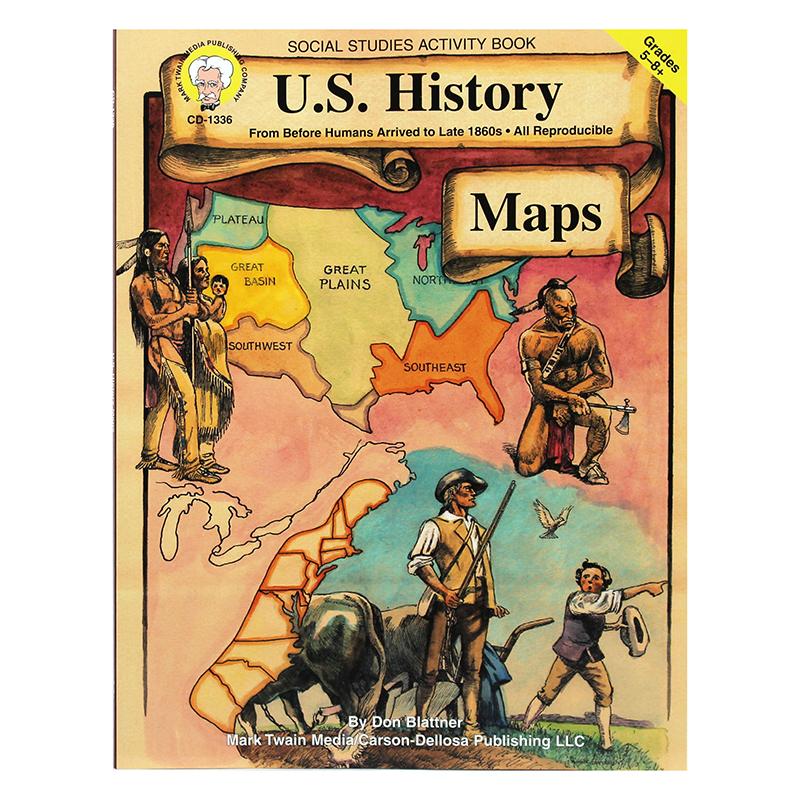  U.S.History Maps Resource Book, Grade 5- 8, Paperback