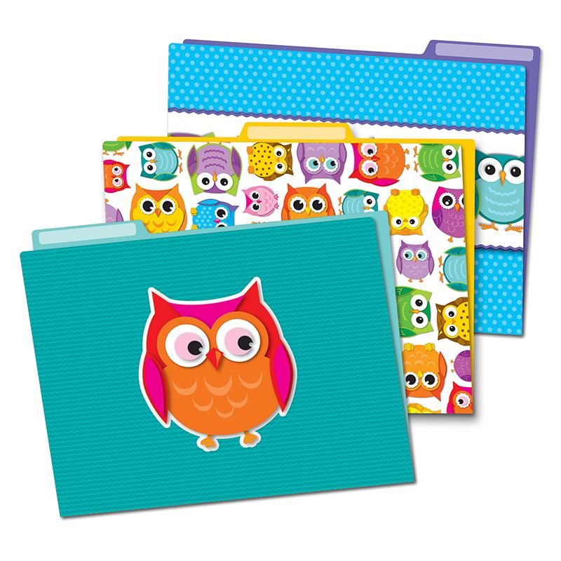 Colorful Owls Folders, All Grades