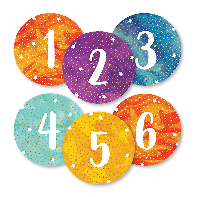 Galaxy Numbers Magnetic Cut-Outs, Pack of 36