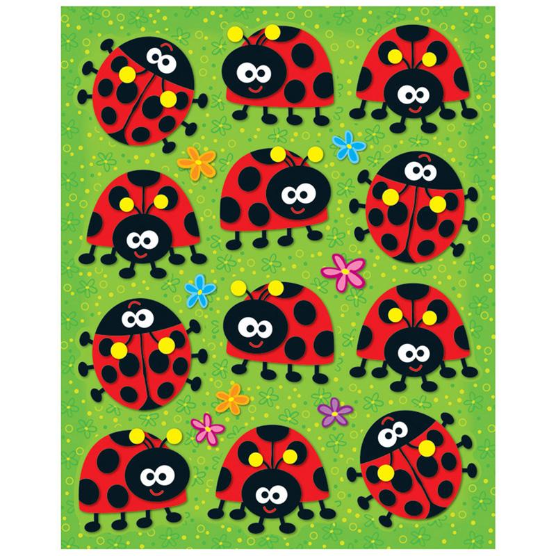 Ladybugs Shape Stickers, 72pk
