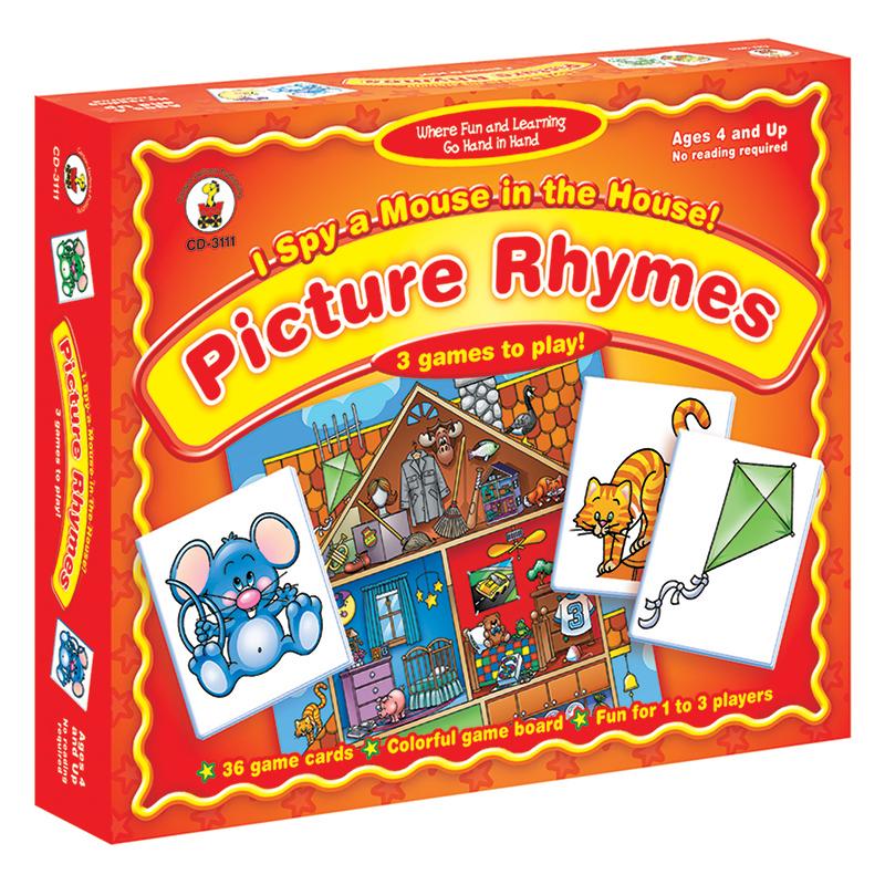 I Spy a Mouse in the House! Picture Rhymes Board Game, Grade PK-1