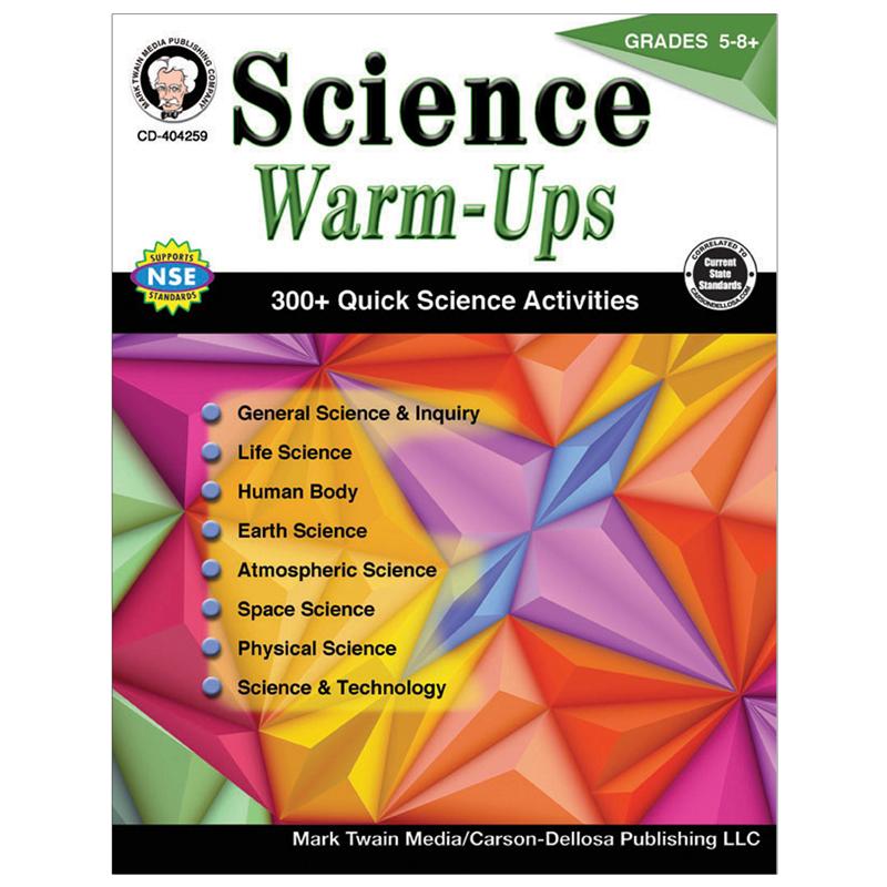  Science Warm- Ups, Grades 5- 8 +