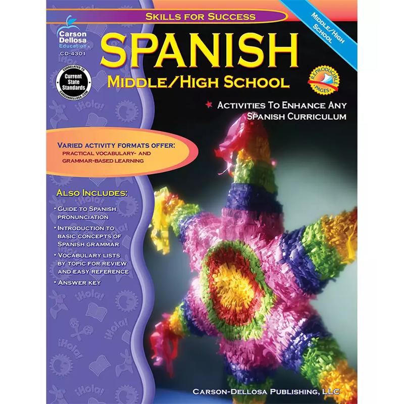  Skills For Success Spanish Resource Book, Grade 6- 12, Paperback