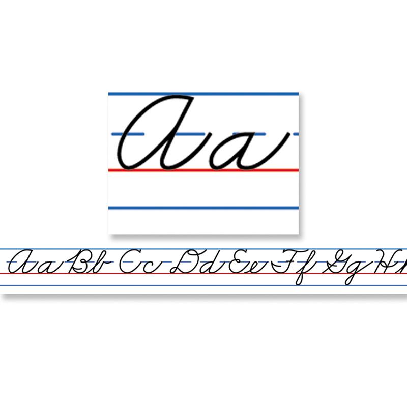 Cursive Alphabet (Traditional) Desk Tape, Grade 2-4, 36 Rolls