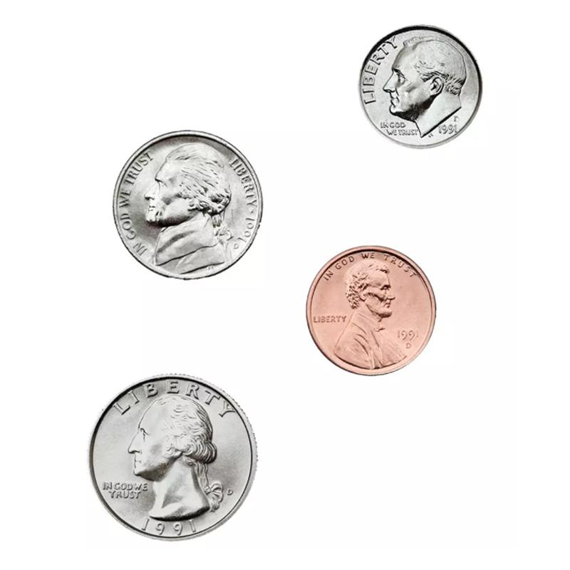 Money, U.S. Coins Shape Stickers, Grade PK-5, Pack of 120