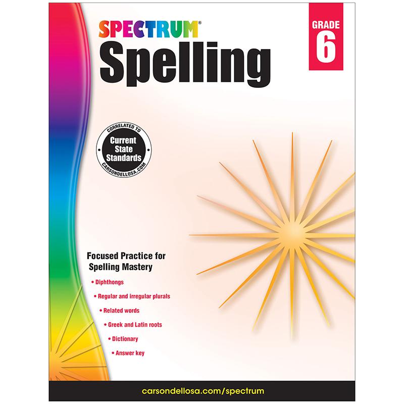  Spelling Workbook, Grade 6