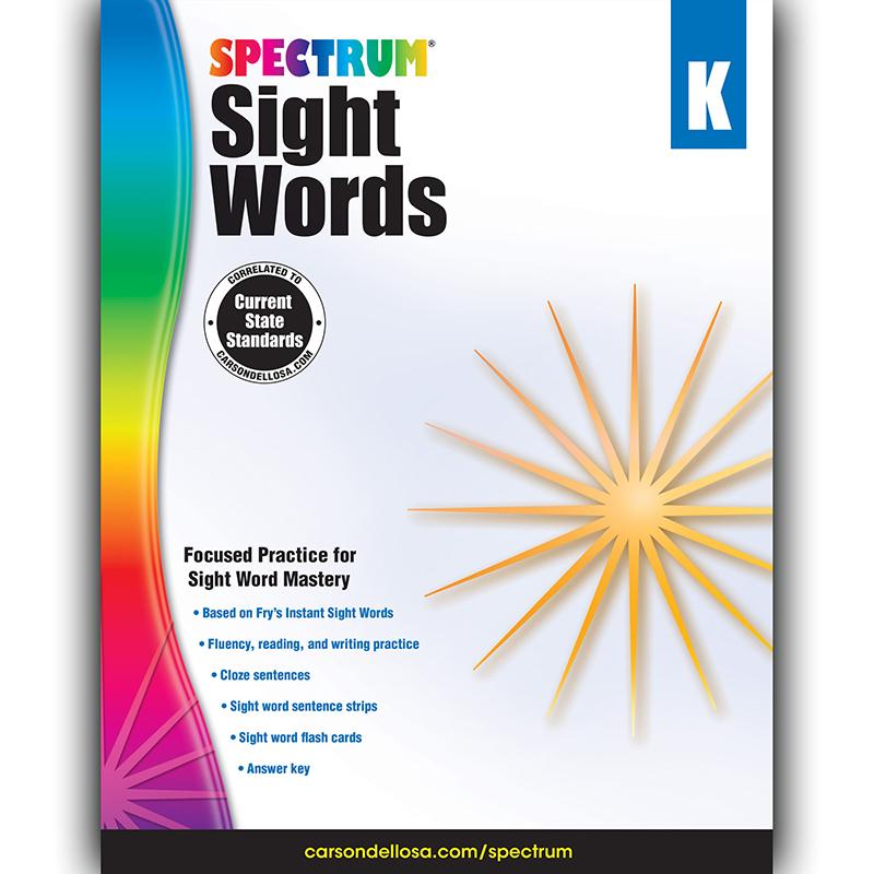  Sight Words Workbook, Grade K