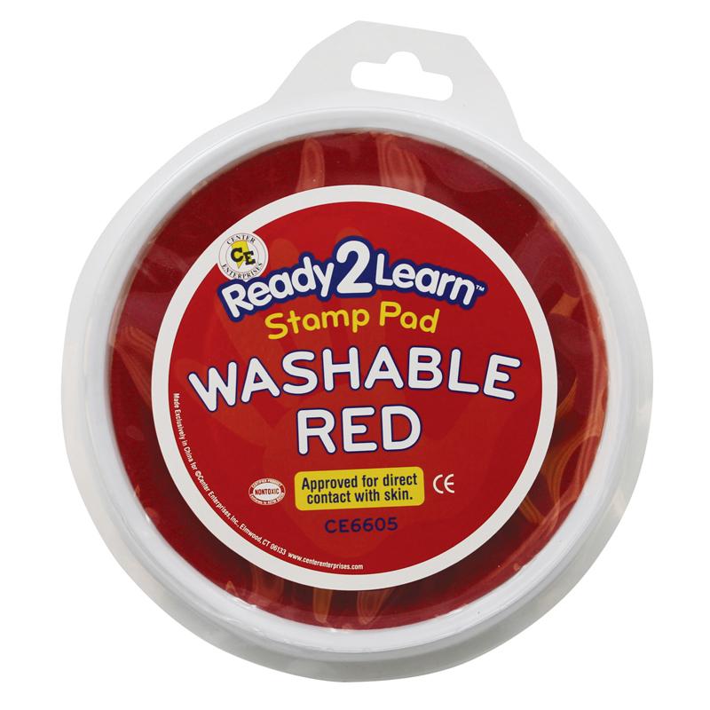  Jumbo Circular Washable Stamp Pad, Red