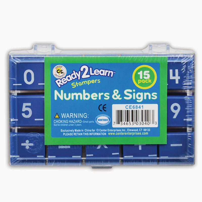 Number and Sign Stamps, Small, Set of 15