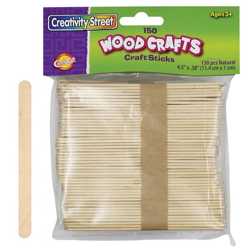 Regular Craft Sticks, Natural, 4.5