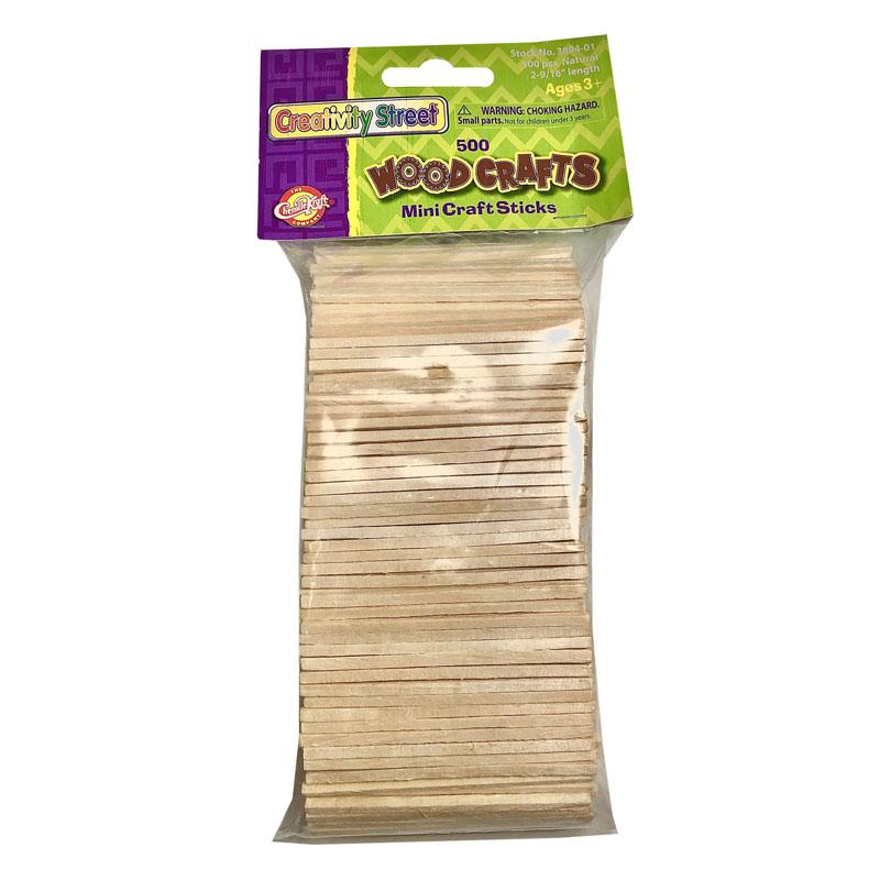 Knowledge Tree  Pacon Corporation D.b.a. Mini Craft Sticks, Natural,  2-9/16, 500 Pieces