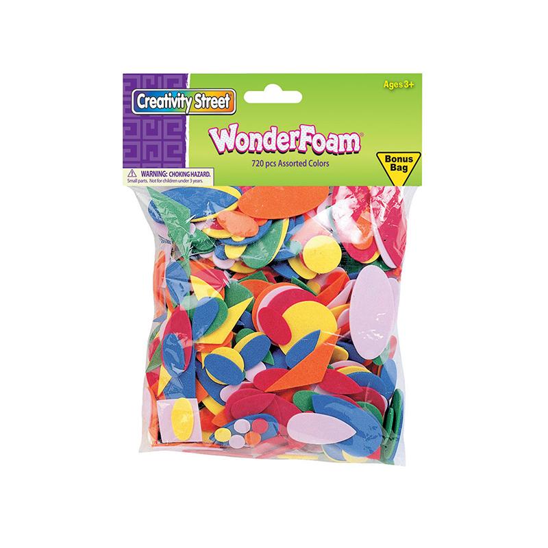 WonderFoam® Shapes, Assorted Sizes, 720 Pieces