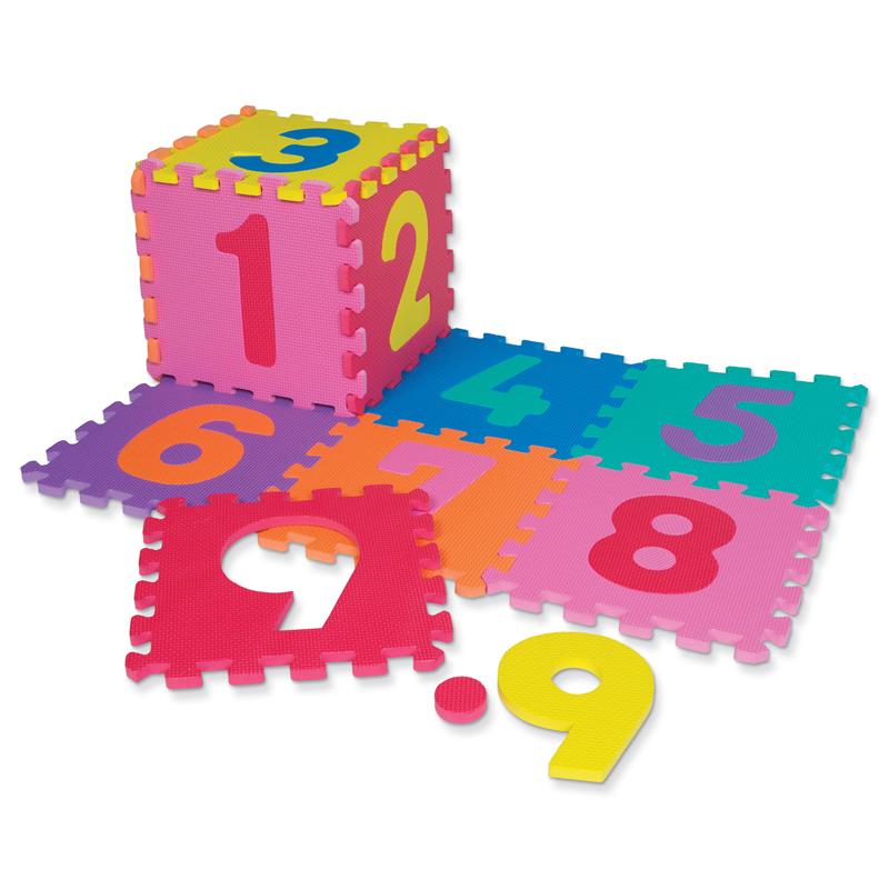  Wonderfoam & Reg ; Numbers Puzzle Mat, Assorted Colors, 10 
