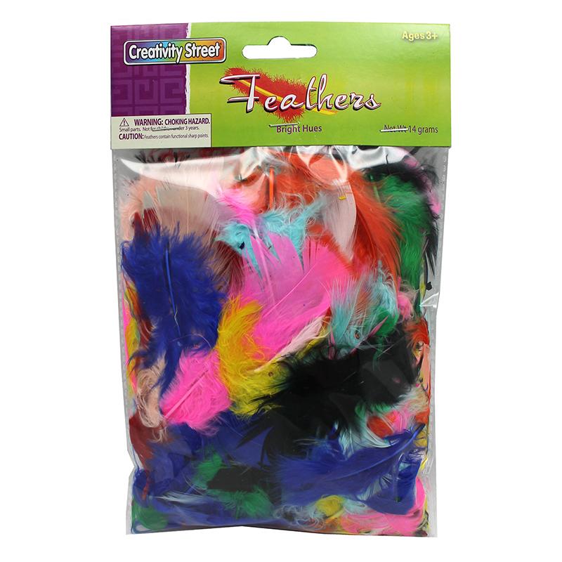 Turkey Plumage Feathers, Assorted Bright Hues, Assorted Sizes, 14 grams
