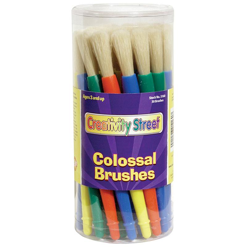 Plastic Handle Brush Classroom Pack, Colossal Brush Set, 7