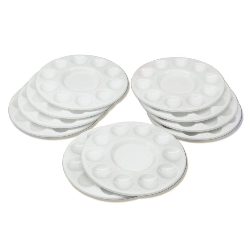 Paint Trays, Round, 10-Well, 6.75