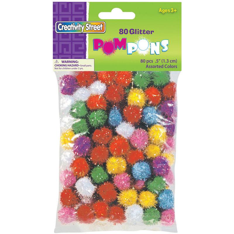 Glittering Pom Poms and Pipe Cleaner pack 