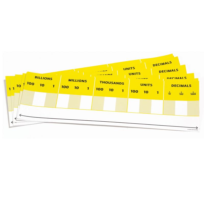 Didax Desktop Place Value Card, Pack of 10