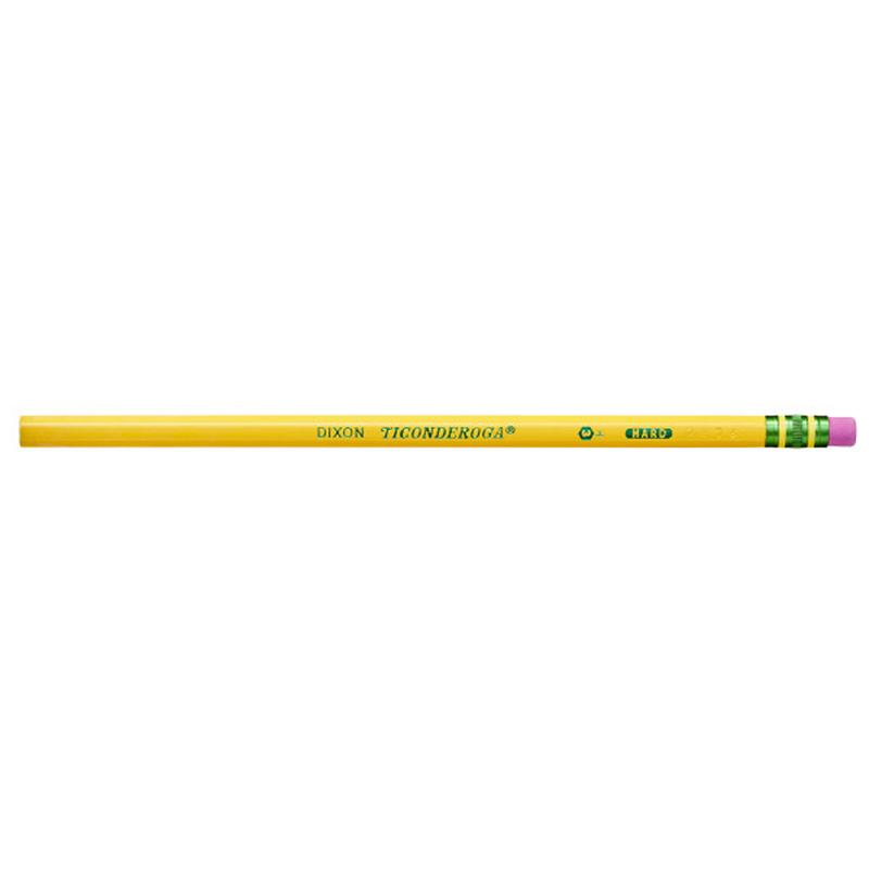  Original Ticonderoga & Reg ; Pencils, No.3 Hard Yellow, Unsharpened, Box Of 12