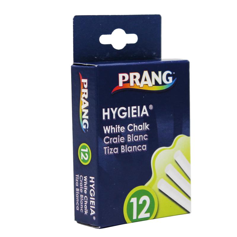 Prang® Hygieia® Dustless Board Chalk, White, 12/pkg