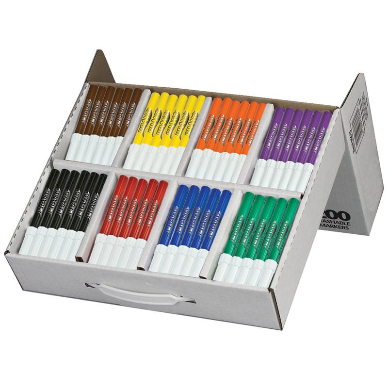 Prang® Washable Art Marker Masterpack, 8 Colors, 200/Box