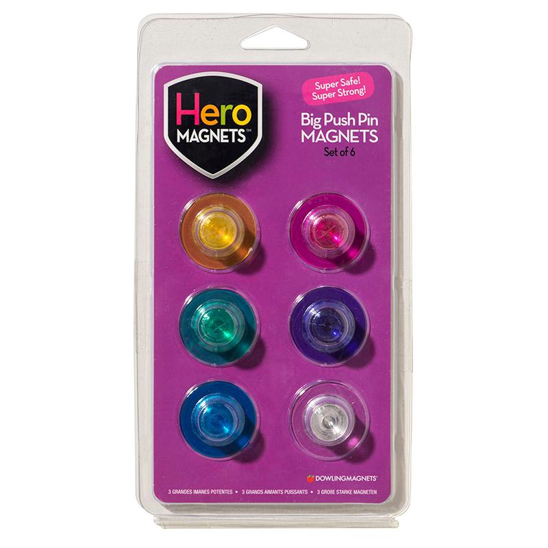 Hero Magnets™ Big Push Pin Magnets