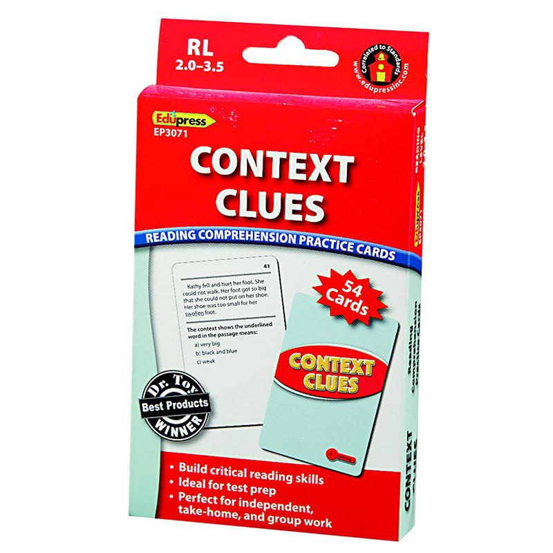 Context Clues Practice Cards, Levels 2.0-3.5