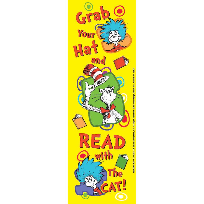  Dr.Seuss Grab Your Hat Bookmarks