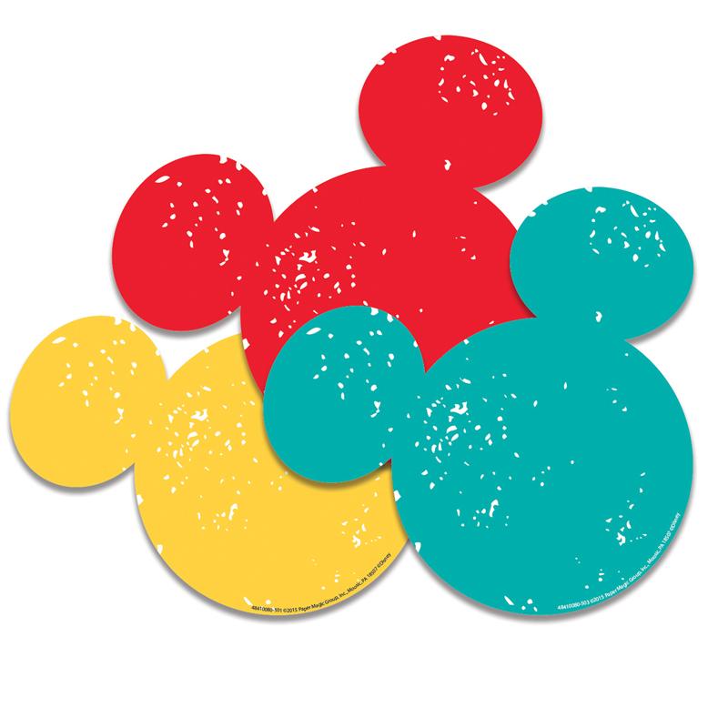 Mickey Mouse Paper Cut Outs, Pack of 36
