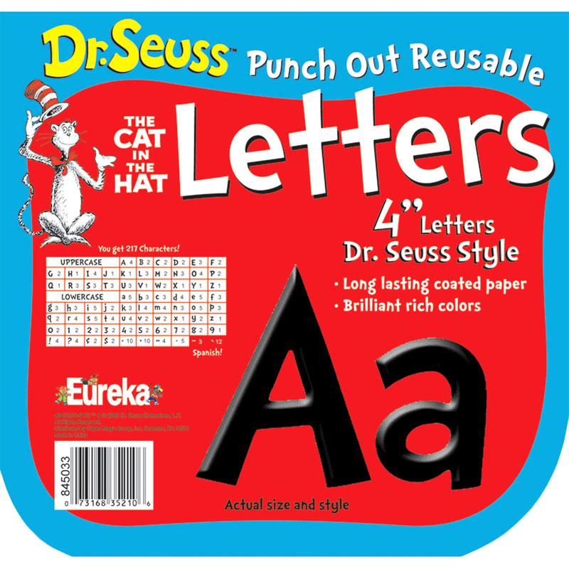 Dr. Seuss Punch Out Deco Letters, Black