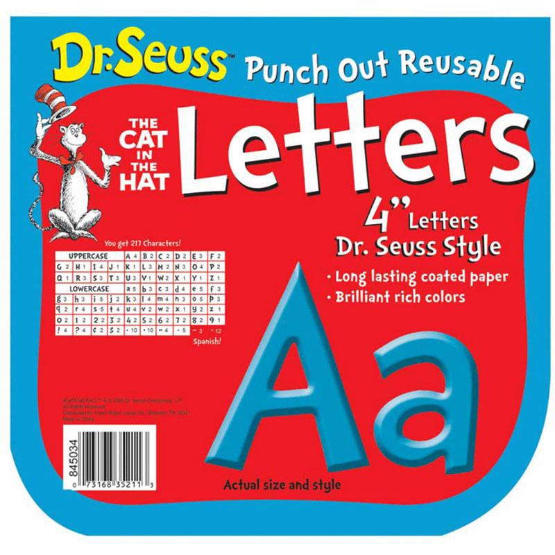 Dr. Seuss Punch Out Deco Letters, Blue