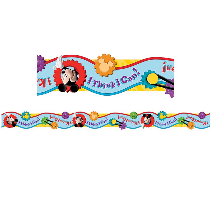 Mickey Mouse Clubhouse I Think I Can Extra Wide Die Cut Deco Trim