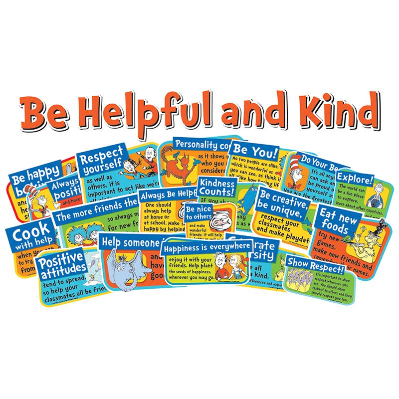  Dr.Seuss & Trade ; Be Kind And Helpful Bulletin Board Sets