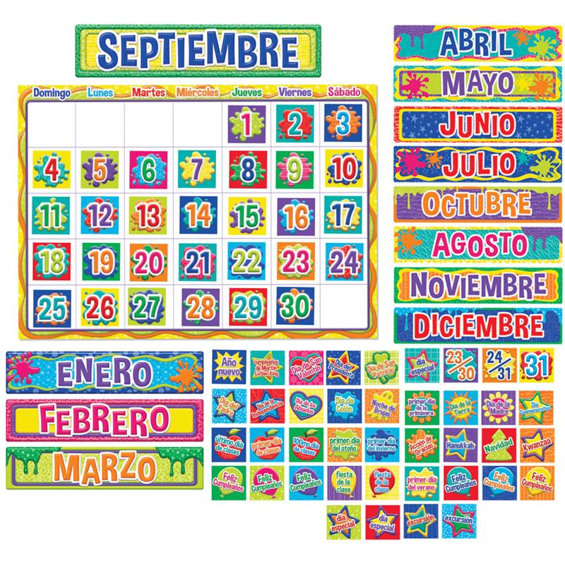 Color My World Spanish Calendar Bulletin Board Sets