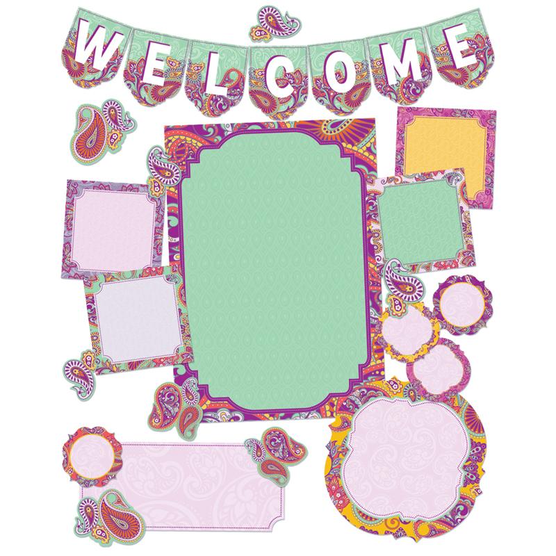 Positively Paisley Welcome Bulletin Board Set