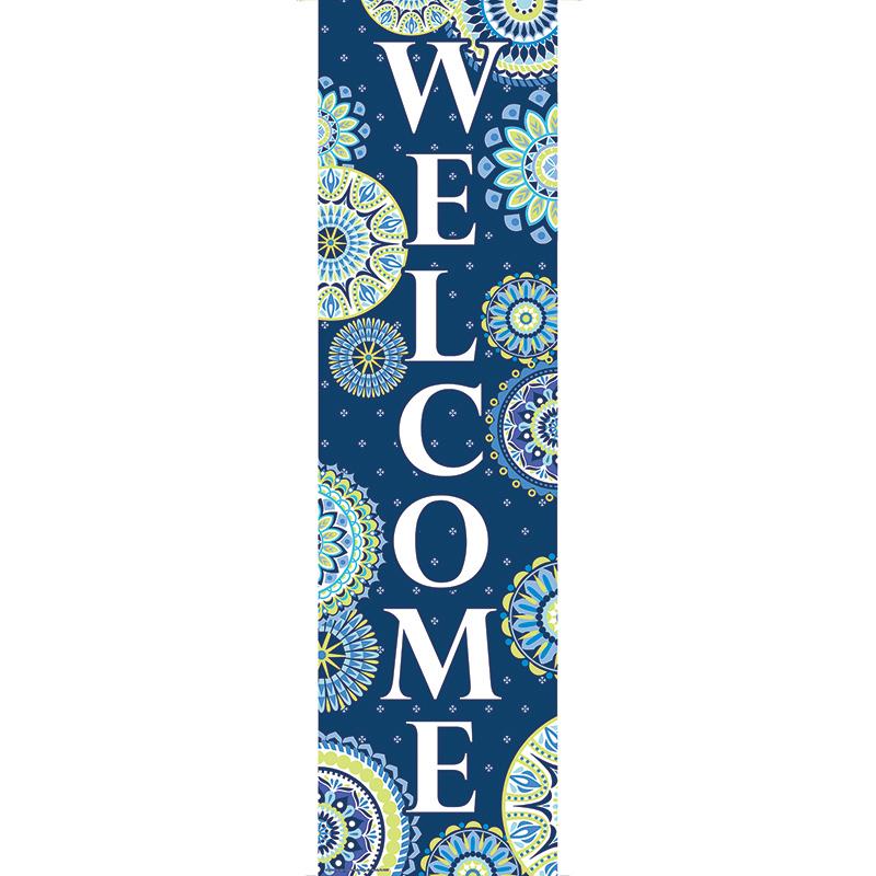 Blue Harmony Welcome Banners - Vertical