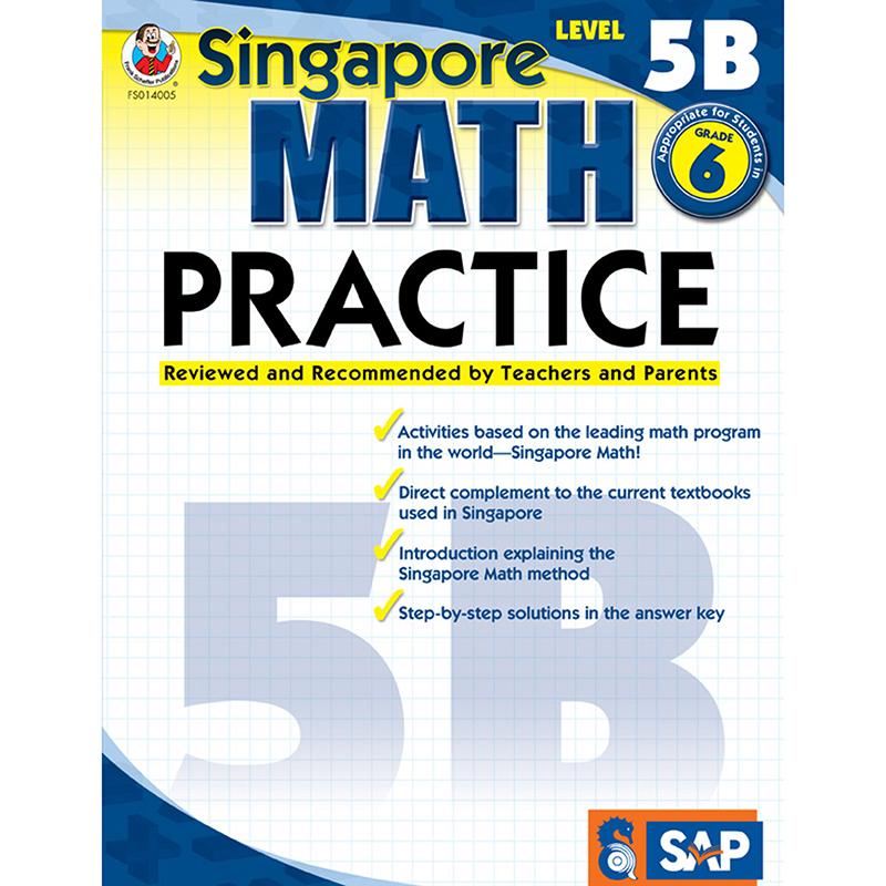  Singapore Math Practice Resource Book, Level 5b, Grade 6