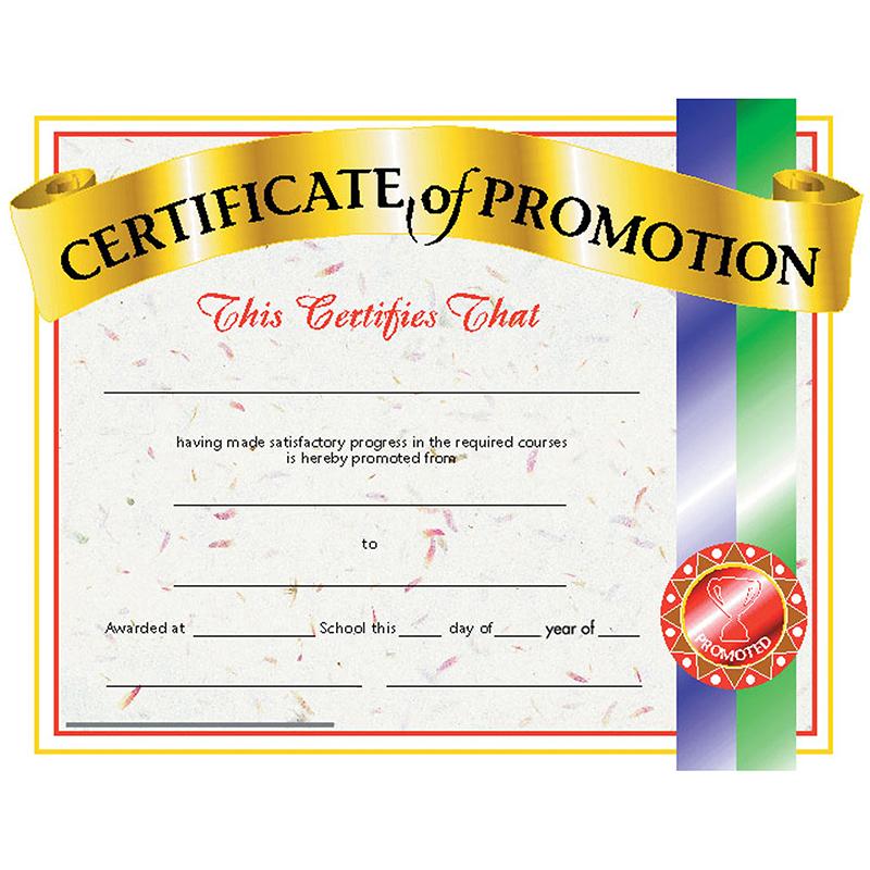Certificate of Promotion, Pack of 30, 8.5