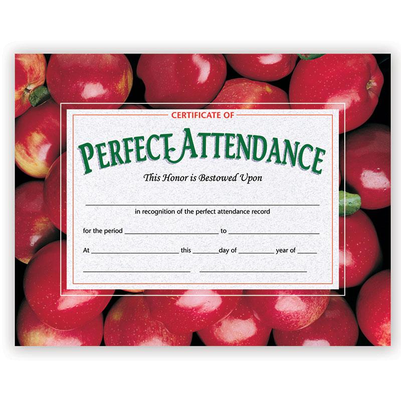 Certificate of Perfect Attendance, 30/pkg