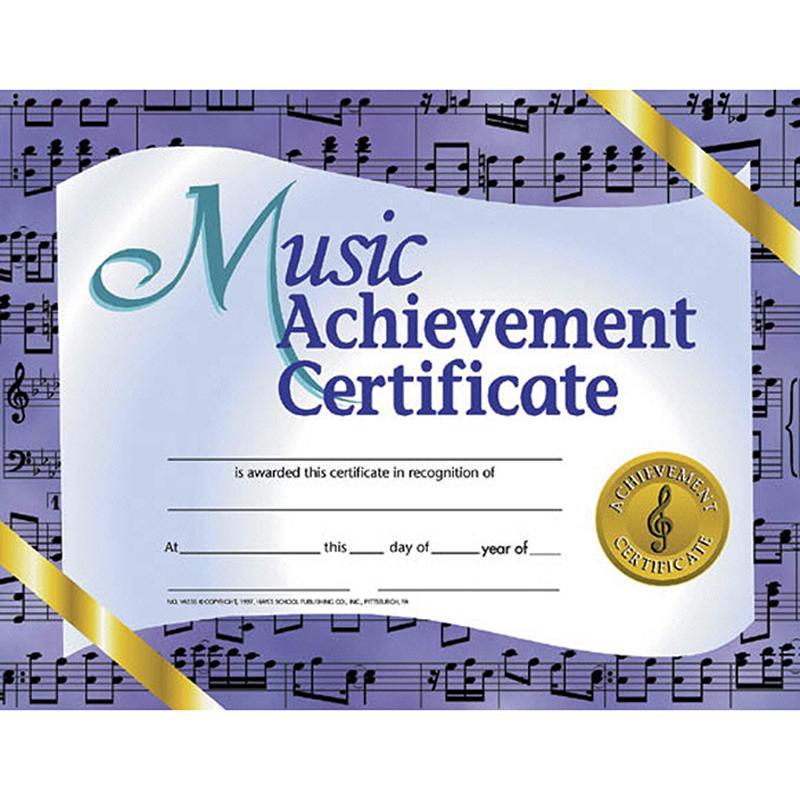 Music Achievement Certificate, 8.5
