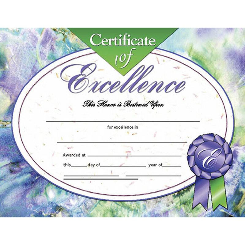 Certificate of Excellence, 30/pkg