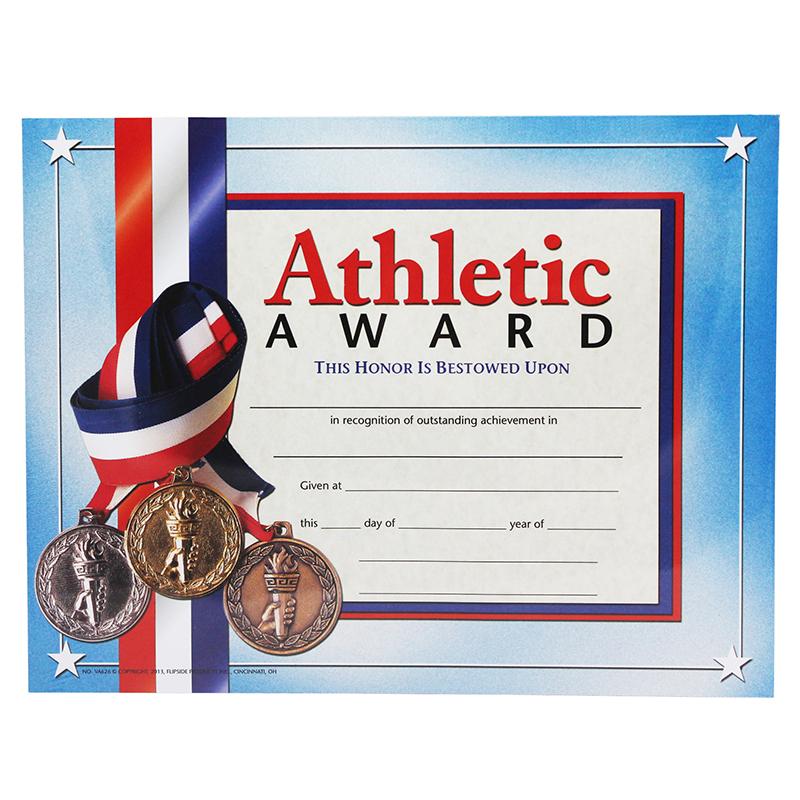 Athletic Award Certificate, 8.5